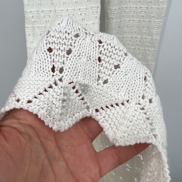 WAYF - Womens High Rise Open Stitch Straight Leg Pants in Ivory Size Small NWT - Picture 13 of 14